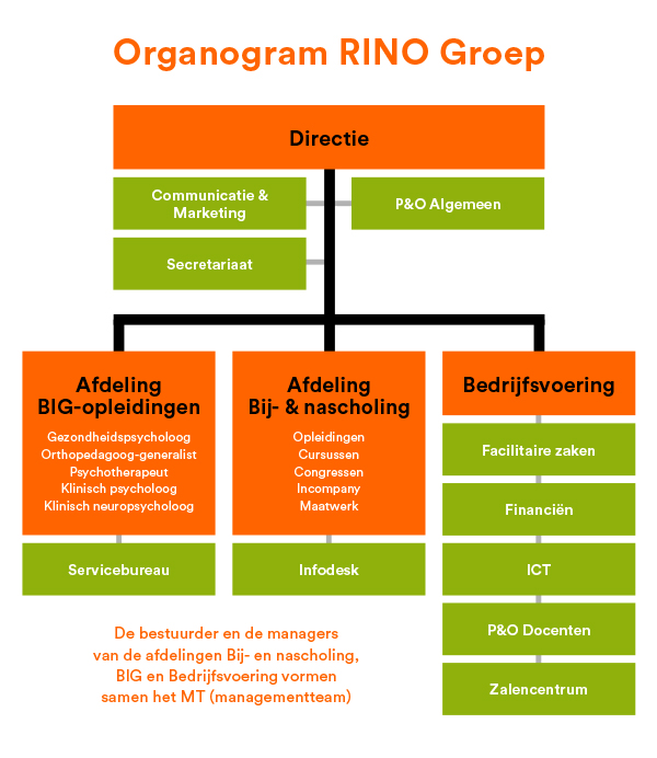 Organogram van de Rino groep