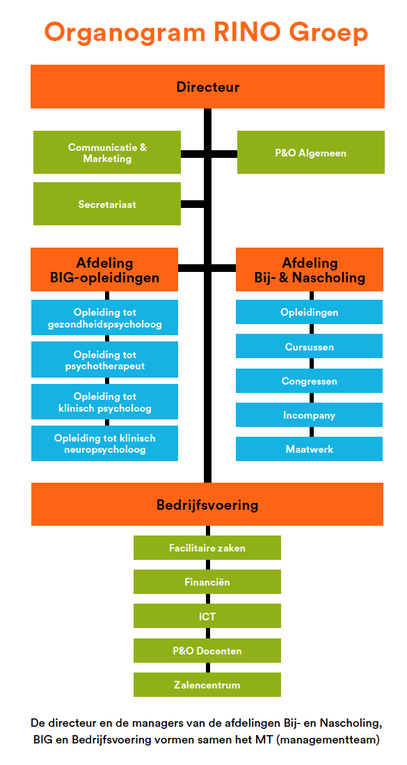 Organogram van de Rino groep