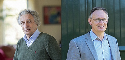Maarten van Son (NtVP) en docent Martijn Stöfsel