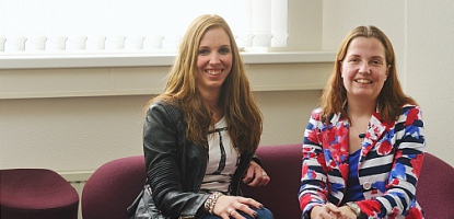 Deelnemers Laura Klijn en Maaike van Nielen